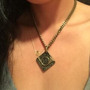 Brushed brass Jewelmint Necklace